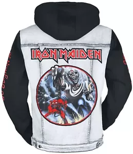 Iron Maiden The Number of the Beast Jacket Heavy Metal Band Denim Blue Jacket - Picture 1 of 8