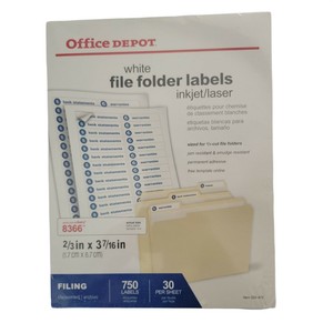 Las mejores ofertas en Office Depot etiquetas en Blanco | eBay