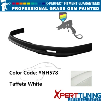 Fits 01-02 Honda Accord Mugen PU Front Bumper Lip #NH578 Taffeta White Foto 1 de 4