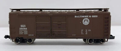 N Scale Baltimore & Ohio Double Door Boxcar Train B&O #191784 For Railroad - Image 1 of 4