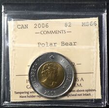 2006 Canada $2 Dollars ICCS MS66 Polar Bear KM496 #22917