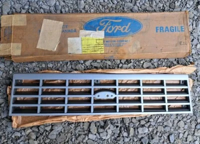 NOS 1981 1982 Ford Escort Radiator Grill Grille Assembly Painted Gray Grey 81 82 - Image 1 of 4