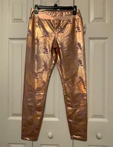 Disney Parks KUPFER METALLIC PINK MICKEY MOUSE STRETCH LEGGINGS MEDIUM NEU MIT ETIKETT - Bild 1 von 5