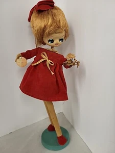 Vintage 1960's Herman Pecker & Co Japan "Jill" Doll Big Eyes Redhead Mod Groovy - Picture 1 of 13
