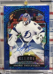 2020-21 UPPER DECK ALLURE ANDREI VASILEVSKIY, #11, AUTO, BLUE SERIAL #07/35