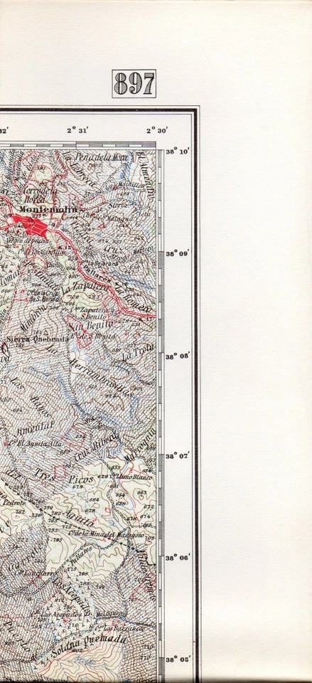 MAPA TOPOGRAFICO "MONESTERIO" 897 ESCALA 1:50000 # 1172 - Imagen 1 de 1