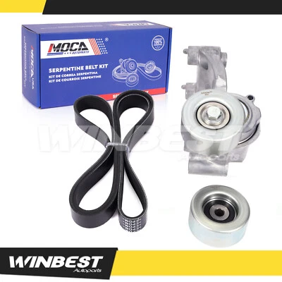 For Toyota Avalon Camry Highlander Lexus ES350 Serpentine Belt Component Kit  - Image 1 of 4