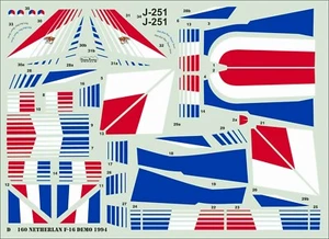 ModelMaker 1/48 D48160 Dutch F-16 Demo 1994 Aircraft Decal - Picture 1 of 3