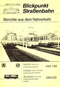 20113/ Punto di vista tram - Rapporti dal trasporto locale - Fascicolo 1/1988 - Foto 1 di 1