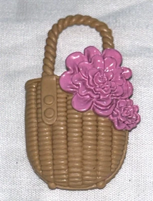 Cesta Barbie vintage Mattel rosa fuente monedero bolsillo Barbie Foto 1 de 3