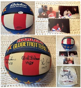 Harlem Globetrotters Basketball SIGNED Bob Gibson, Lou Brock, Ferg Jenkins JSA! - Picture 1 of 9