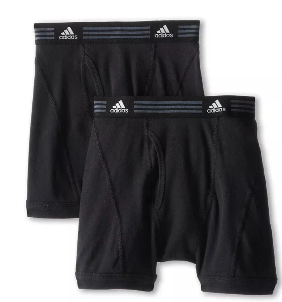 Adidas Black Athletic Comfort 2-Pack Boxer Brief Kid's Size S L31040 - Image 1 of 1