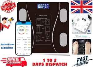 Body Fat Bluetooth USB Charging 180kg Smart BMI Digital Wireless Weight Scale... - Picture 1 of 15