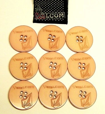 VOLCOM replacement buttons plastic 4-hole 1 inch large buttons Good Used Cond. - Image 1 of 4