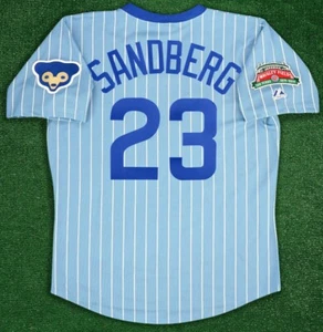 AUTHENTIC MAJESTIC MEDIUM CHICAGO CUBS RYNE SANDBERG TBTC Trikot 6240 MADE USA - Bild 1 von 5