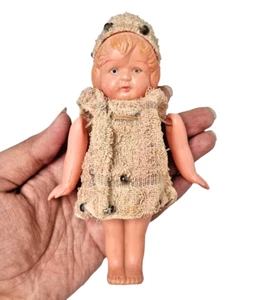 Antiguo Antiguo Hermoso Juguete/Estatuilla de Muñeca de Plástico de Papel Celuloide, Japón - Imagen 1 de 12