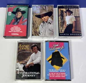 Country Cassette Tapes Mixed Lot of 5 - Garth Brooks Randy Travis George Strait - Picture 1 of 5