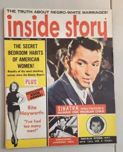 DECEMBER 1957 INSIDE STORY~ FRANK SINATRA - RITA HAYWORTH NATALIE WOOD MAGAZINE - Picture 1 of 3