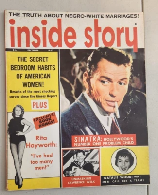 DECEMBER 1957  INSIDE STORY~ FRANK SINATRA - RITA HAYWORTH NATALIE WOOD MAGAZINE - Image 1 of 3