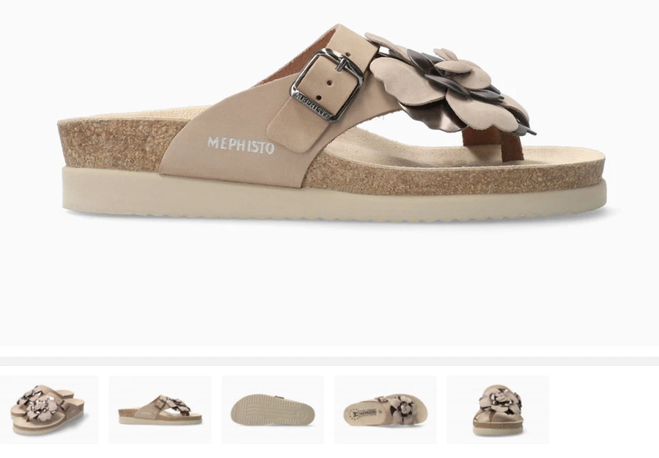 Sandalia Mephisto Helen Flower Light Taupe Comfort para mujer tallas 35-42 ¡¡NUEVA!!! Foto 1 de 1