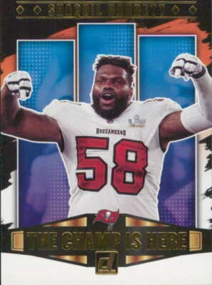 2021 Donruss Champ is Here #CIH-20 Shaquil Barrett Tampa Bay Buccaneers  - Image 1 of 2