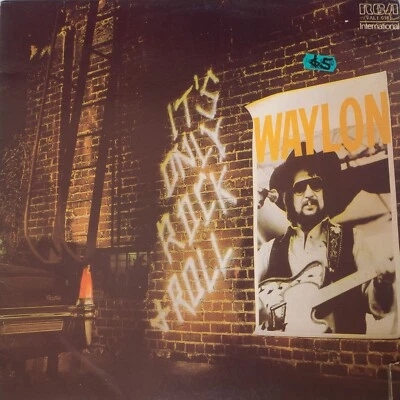 WAYLON JENNINGS - ITS ONLY ROCK & ROLL - Vinyl LP - RCA - 1983 - VG (HHR00963) - Image 1 of 2