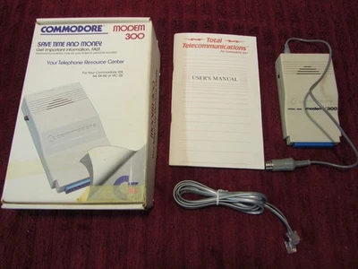 Vintage Commodore Modem 300 Model 1660 for 64/128 Computers w/ User's Manual - Image 1 of 4
