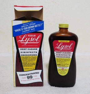 Vintage LYSOL Concentrated Deodorizing Cleaner 12 oz. Bottle 1970s Disinfectant - Picture 1 of 12