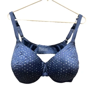 Bali Bra Blue Polka Dots 42D Lightly Padded Underwire - Picture 1 of 9