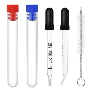Cuentagotas, pipeta de vidrio con medidas dobladas y punta recta 3810 2 piezas 1 ml - Imagen 1 de 6