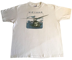 Camiseta De Colección Hanes Para Hombres XL 46-48 Beefy Blanca Guerra de Vietnam Blackbird Helicóptero EE. UU. - Imagen 1 de 14