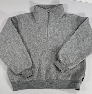 Vintage Lightning Bolt Polarfleece 1/4 Zip Fleecepullover Herren L grau Malden Mills - Bild 1 von 4