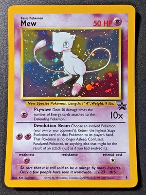 Mew Promo 9 WoTC Black Star Promo Pokemon Card Holo Foil Rare Swirl Near Mint - Image 1 of 4