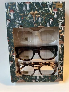 MAX STUDIO PREMIUM 3-PACK READING GLASSES READERS +3.00 NEW AUTHENTIC - Picture 1 of 8
