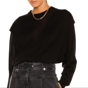 IRO Paris Royce black top wool silk size small designer dolman small - Picture 1 of 11