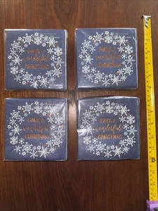 4 Packungen à 40 Papierservietten Weihnachten Abendessen/Mittagessen/Cocktail - Bild 1 von 10