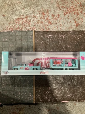 M2 Machines Cherry Coke Hauler 1973 Cheyenne & 1985 Chevrolet Camaro IROC-Z TW40 - Image 1 of 4