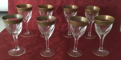 Moser  crystal Pattern Lady Hamilton Gold Encrusted Band cordial  Goblet - Изображение 1 из 4