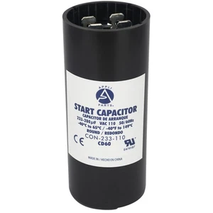 Appli Parts motor start capacitor 233-280 Mfd (microfarads) uF 110-125 VAC unive - Picture 1 of 8