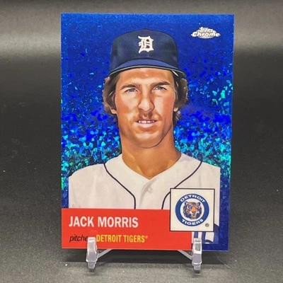 2022 Topps Chrome Platinum Toile Blue Refractor Jack Morris #225 23/199 Tigers - Image 1 of 2