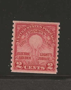 US Scott #656 come nuovo mai incernierato, 2c carmine Edison Light coil perf 10 vert, 1929 - Foto 1 di 2