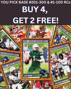 2025 Panini Score-A-Treat BASE #201-300 & #1-100 RCs You Pick & Complete a Set! - Picture 1 of 201