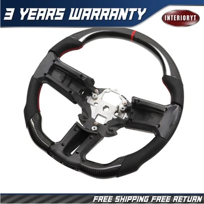Real Carbon Fiber Steering Wheel For 2012-2014 Ford Mustang EcoBoost GT - Image 1 of 4