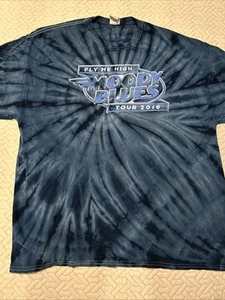 Auténtica Camisa Moody Blues Adulto 2XL Azul Tie-Dye Concierto 2016 Gira Banda - Imagen 1 de 4