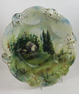 Antique Prussia Bowl with Turkeys in the Design - Picture 1 of 6