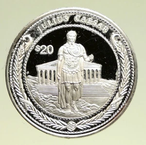 1997 LIBERIA Rome's JULIUS CAESAR Ancient OLD Proof Silver 20 Dollar Coin i95171 - Picture 1 of 3