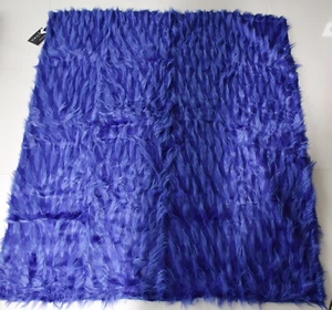 TAHARI THROW DEEP RICH PURPLE FAUX FUR VELVET BACK BNWT 127cm x 152cm - Picture 1 of 7