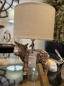 Bn Next Natural Hamish The Highland Cow Table Lamp Ornament Sculpture Home Decor