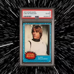 1977 Topps Star Wars Luke Skywalker #1 RC Graded PSA 6 EX Mint - Picture 1 of 3