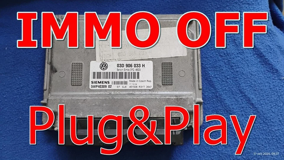 VW Fox 1.2 IMMO OFF/PLUG&PLAY 03D906033H - 5WP40309 /Ita - 2 giorni lavorativi - Immagine 1 di 4